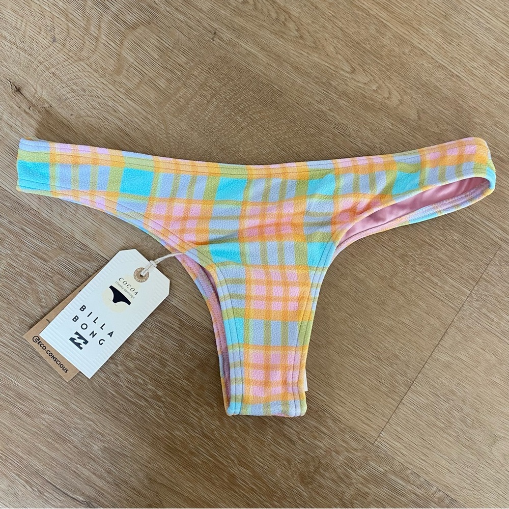 Billabong Check Please Cocoa Skimpy Bikini Bottoms
